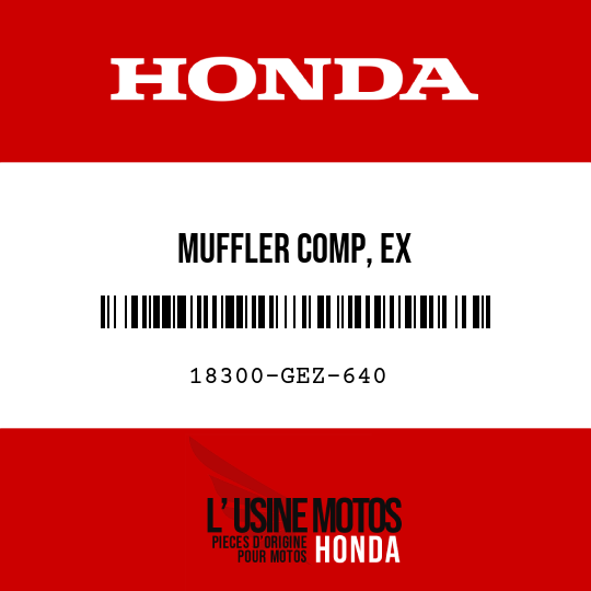 image de 18300-GEZ-640 MUFFLER COMP, EX