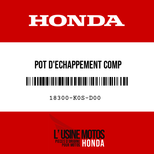 image de 18300-K0S-D00 POT D'ECHAPPEMENT COMP