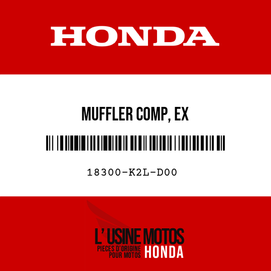 image de 18300-K2L-D00 MUFFLER COMP, EX
