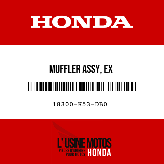 image de 18300-K53-DB0 MUFFLER ASSY, EX