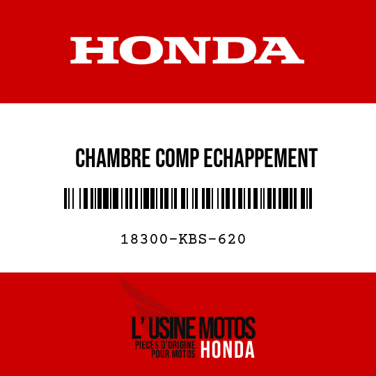 image de 18300-KBS-620 CHAMBRE COMP ECHAPPEMENT