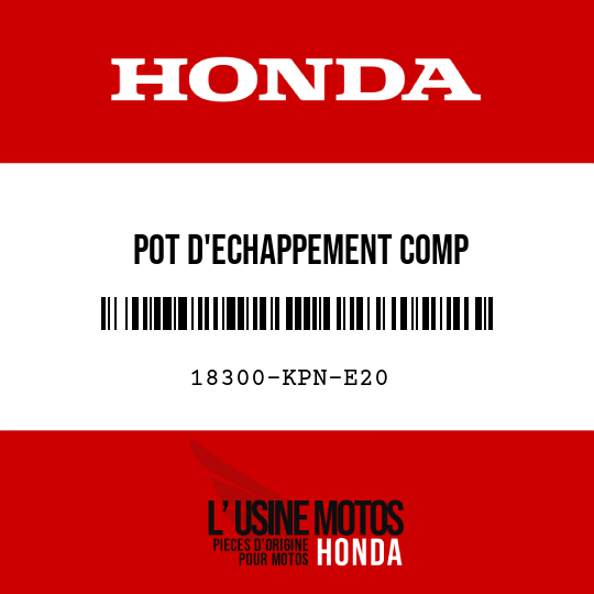 image de 18300-KPN-E20 POT D'ECHAPPEMENT COMP