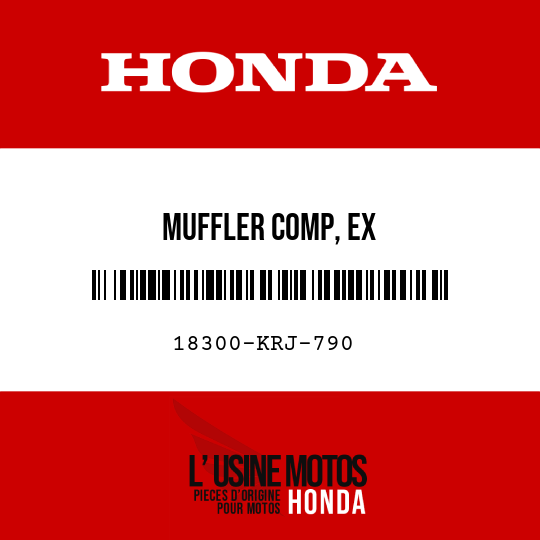 image de 18300-KRJ-790 MUFFLER COMP, EX