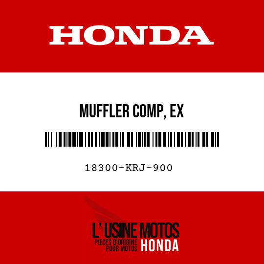 image de 18300-KRJ-900 MUFFLER COMP, EX