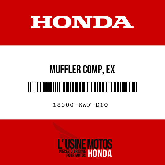 image de 18300-KWF-D10 MUFFLER COMP, EX