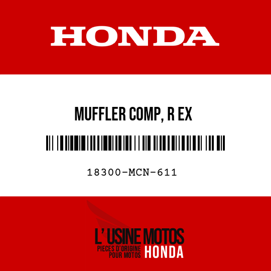 image de 18300-MCN-611 MUFFLER COMP, R EX