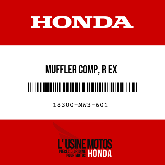 image de 18300-MW3-601 MUFFLER COMP, R EX