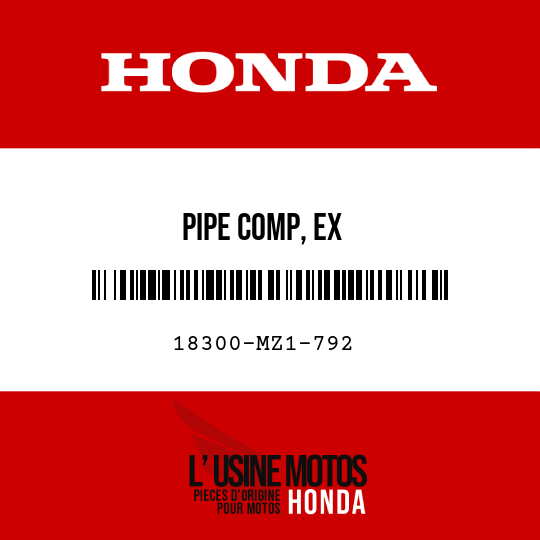 image de 18300-MZ1-792 PIPE COMP, EX