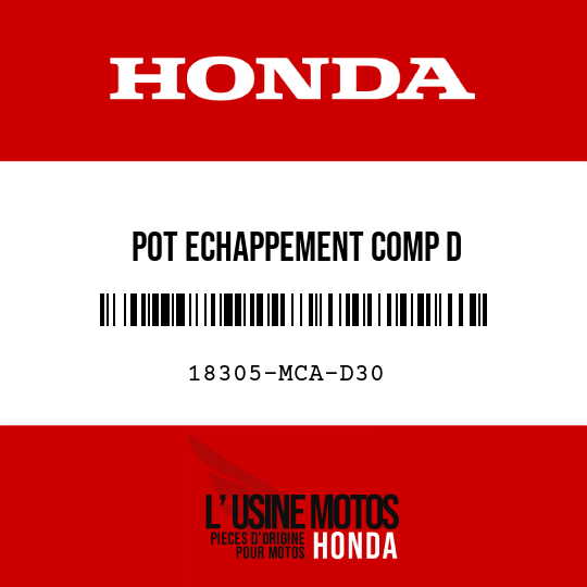 image de 18305-MCA-D30 POT ECHAPPEMENT COMP D