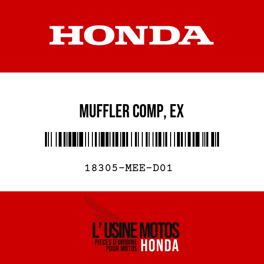 image de 18305-MEE-D01 MUFFLER COMP, EX