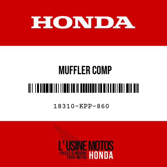 image de 18310-KPP-860 MUFFLER COMP