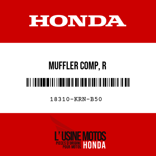 image de 18310-KRN-B50 MUFFLER COMP, R