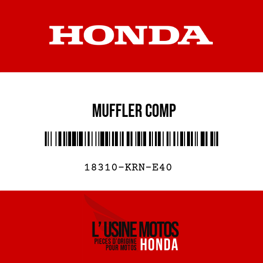 image de 18310-KRN-E40 MUFFLER COMP