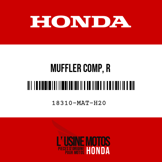 image de 18310-MAT-H20 MUFFLER COMP, R