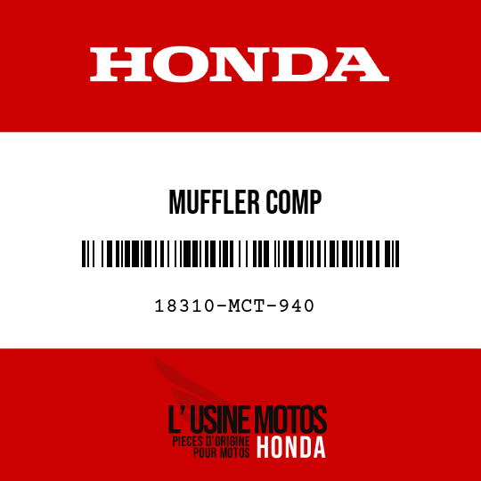 image de 18310-MCT-940 MUFFLER COMP
