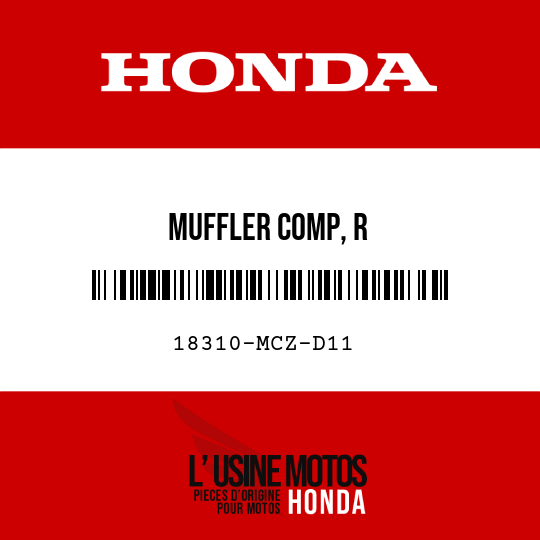 image de 18310-MCZ-D11 MUFFLER COMP, R