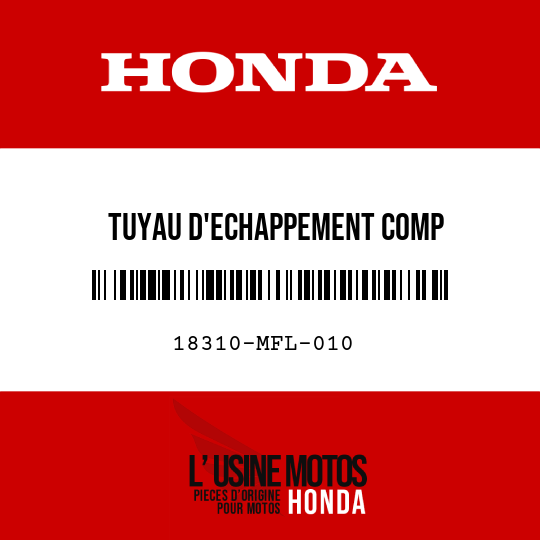 image de 18310-MFL-010 TUYAU D'ECHAPPEMENT COMP