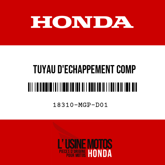 image de 18310-MGP-D01 TUYAU D'ECHAPPEMENT COMP