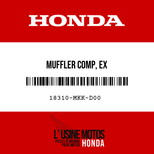 image de 18310-MKK-D00 MUFFLER COMP, EX
