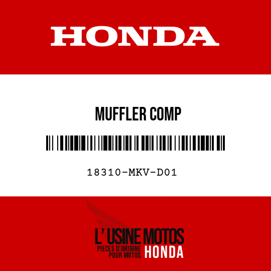 image de 18310-MKV-D01 MUFFLER COMP
