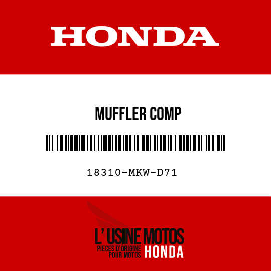image de 18310-MKW-D71 MUFFLER COMP