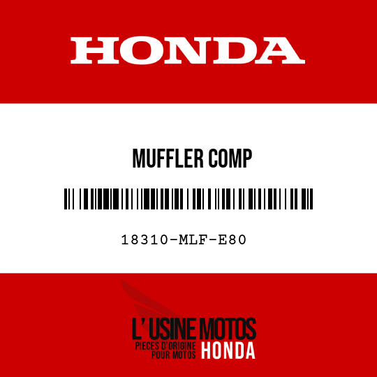 image de 18310-MLF-E80 MUFFLER COMP