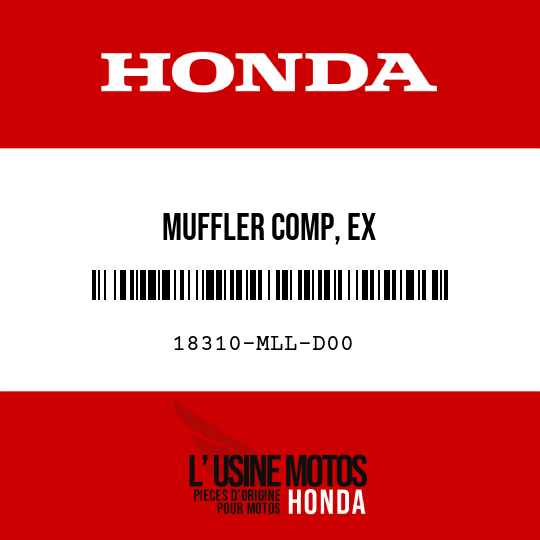 image de 18310-MLL-D00 MUFFLER COMP, EX