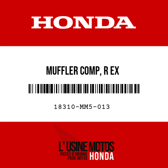 image de 18310-MM5-013 MUFFLER COMP, R EX