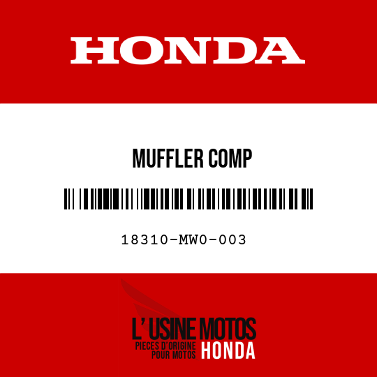 image de 18310-MW0-003 MUFFLER COMP