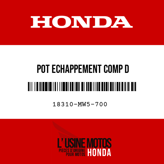 image de 18310-MW5-700 POT ECHAPPEMENT COMP D