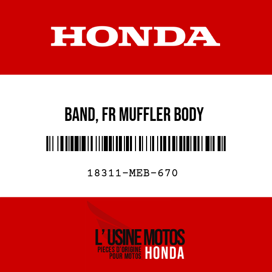 image de 18311-MEB-670 BAND, FR MUFFLER BODY