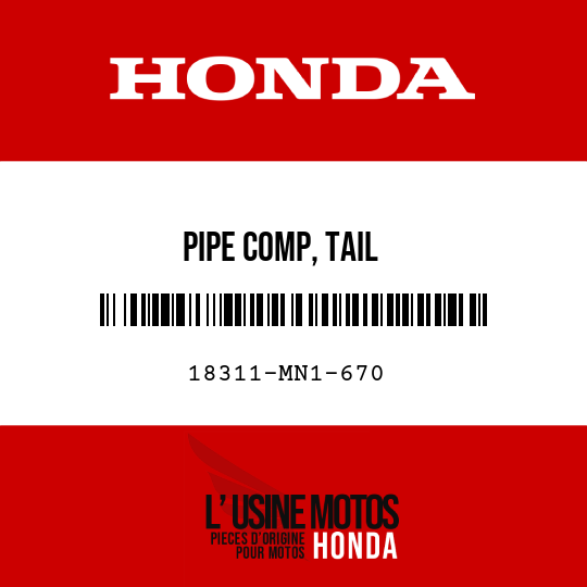 image de 18311-MN1-670 PIPE COMP, TAIL
