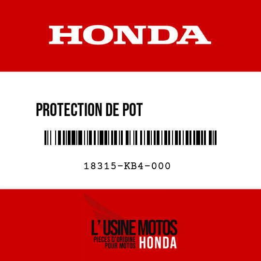 image de 18315-KB4-000 PROTECTION DE POT             D'ECHAPPEMENT