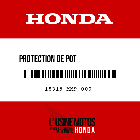 image de 18315-MM9-000 PROTECTION DE POT             D'ECHAPPEMENT