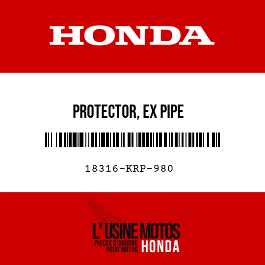 image de 18316-KRP-980 PROTECTOR, EX PIPE