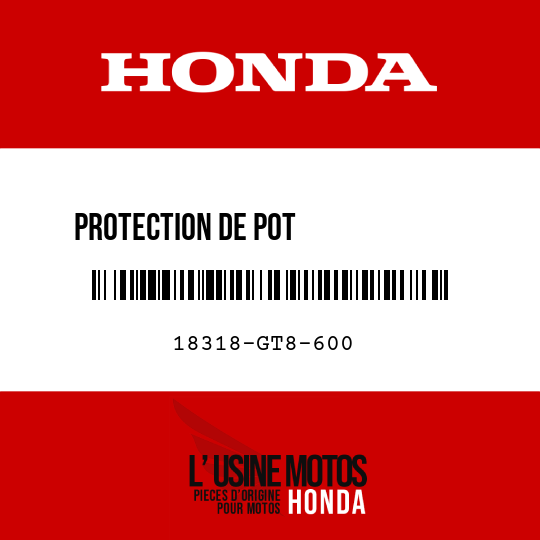 image de 18318-GT8-600 PROTECTION DE POT             D'ECHAPPEMENT