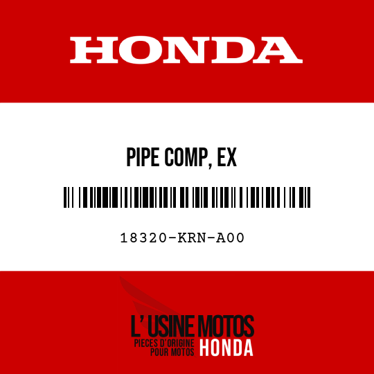 image de 18320-KRN-A00 PIPE COMP, EX