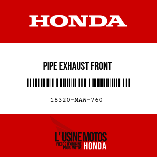 image de 18320-MAW-760 PIPE EXHAUST FRONT