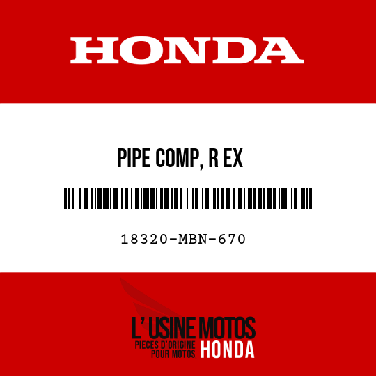 image de 18320-MBN-670 PIPE COMP, R EX