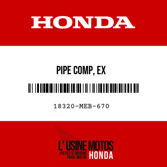 image de 18320-MEB-670 PIPE COMP, EX
