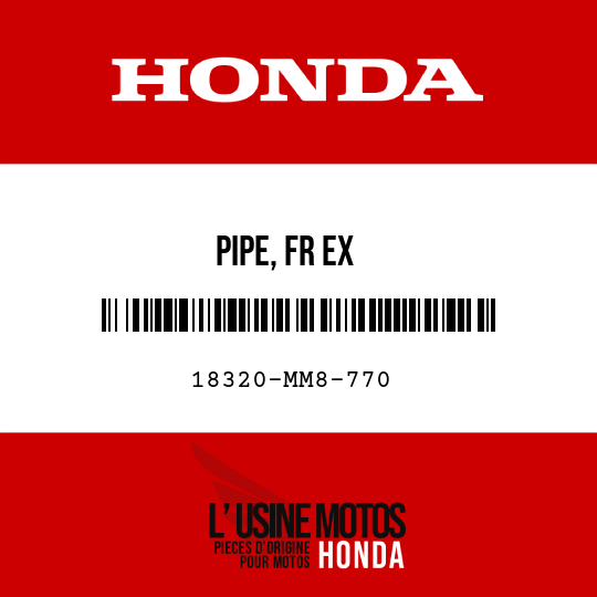 image de 18320-MM8-770 PIPE, FR EX