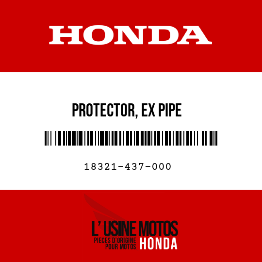 image de 18321-437-000 PROTECTOR, EX PIPE