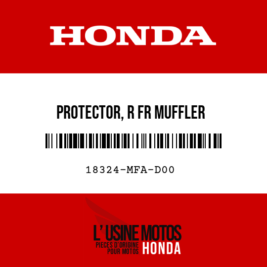 image de 18324-MFA-D00 PROTECTOR, R FR MUFFLER