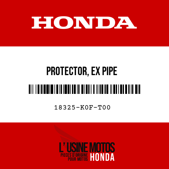 image de 18325-K0F-T00 PROTECTOR, EX PIPE