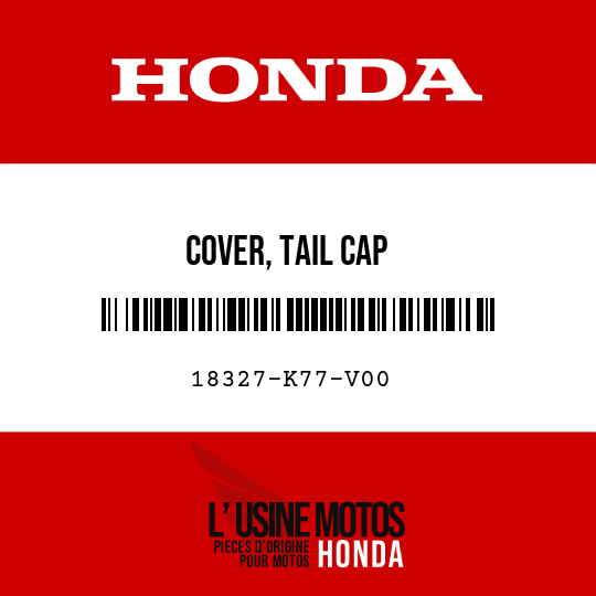 image de 18327-K77-V00 COVER, TAIL CAP