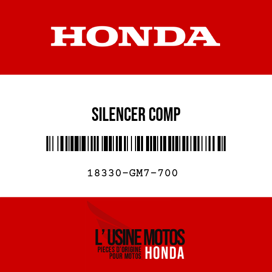 image de 18330-GM7-700 SILENCER COMP