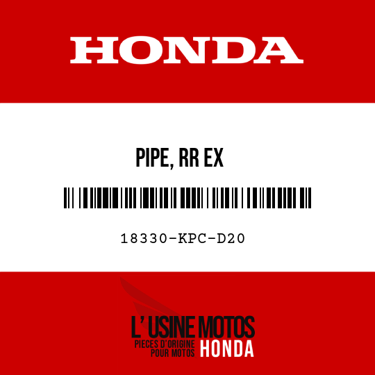 image de 18330-KPC-D20 PIPE, RR EX