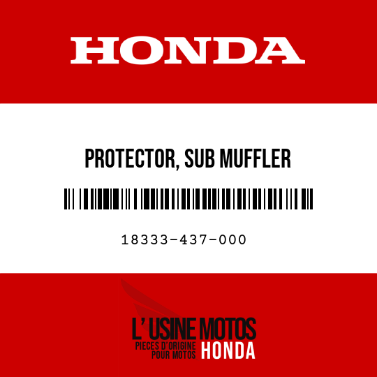 image de 18333-437-000 PROTECTOR, SUB MUFFLER