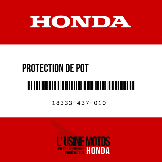 image de 18333-437-010 PROTECTION DE POT             D'ECHAPPEMENT AUXILIAIRE