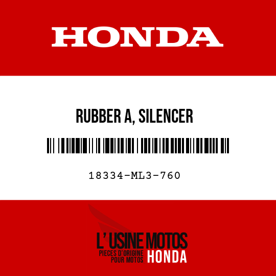 image de 18334-ML3-760 RUBBER A, SILENCER